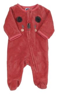 Růžový chlupatý overal s koalou