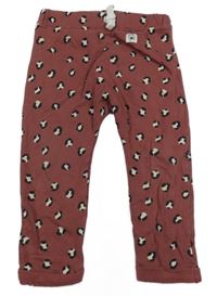 Mahagonové vzorované tepláky Nutmeg