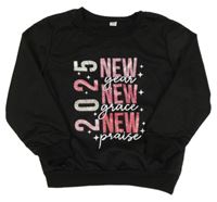 Černá lehká mikina s nápisem