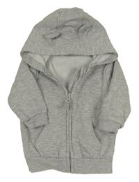 Šedá propínací mikina s kapucí George