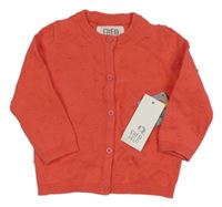 Nové - Korálový propínací svetr s 3D puntíky F&F