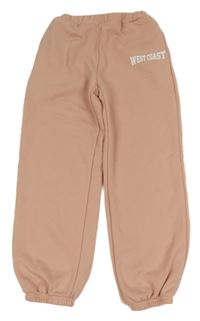 Světlerůžové teplé tepláky s nápisem SHEIN