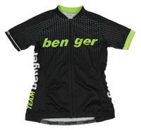 Černo-šedý vzorovaný cyklistický dres Benger
