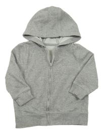 Šedá propínací mikina s kapucí George