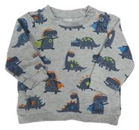 Šedá mikina s dinosaury C&A