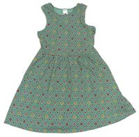 Zelené bavlněné šaty se vzorem C&A