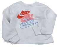 Bílá crop mikina s logem Nike 
