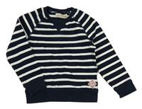 Tmavomodro-bílá pruhovaná mikina H&M