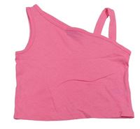Neonově růžový asymetrický crop top Matalan