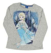 Šedé melírované triko s Frozen Disney