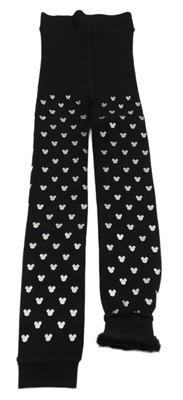 Černé silonové zateplené legínové punčocháče s Minnií Disney