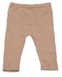 Starorůžové vzorované pletené kalhoty M&S
