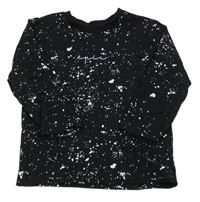 Černo-bílé vzorované triko s nápisem Matalan