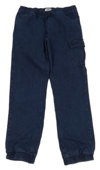 Tmavomodré cargo cuff rifle L&D