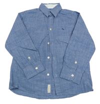 Modrá košile riflového vzhledu H&M