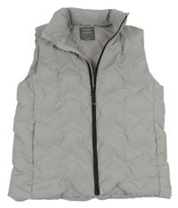Šedá šusťáková prošívaná zateplená vesta Primark