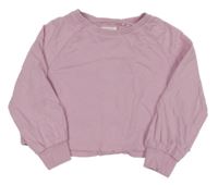 Světlerůžová crop oversize mikina Next