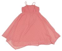 Korálové šifonové šaty se vzorem H&M