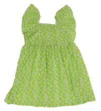 Limetkové lehké květované šaty Primark