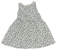 Bílo-černé puntíkaté šaty F&F