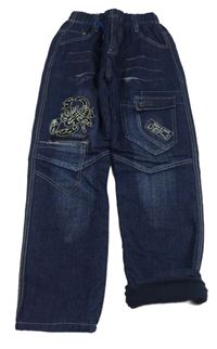 Nové - tmavomodré straight thermo rifle se štírem R&B