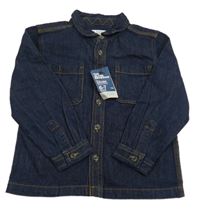 Nové - tmavomodrá riflová košilová bunda Denim Co.