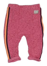 Růžovo-tmavorůžové vzorované turecké tepláky s pruhy S. Oliver