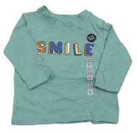 Nové - olivovošedé triko s nápisem M&S