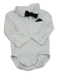 Bílé body s motýlkem a límečkem H&M