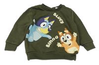 Tmavokhaki mikina s pejsky - Bluey a Bingo PRIMARK