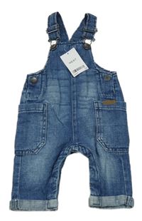 Nové - modré cargo riflové laclové kalhoty Next