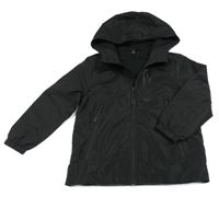 Černá šusťáková jarní bunda s kapucí F&F