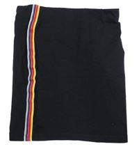 Černá sukně s barevnými pruhy New Look