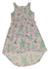 Světlerůžové šaty s lístečky INFINITY 