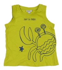 Limetkové tílko s krabem Fagottino