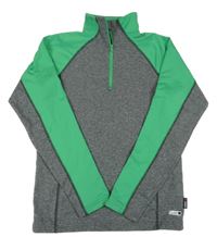 Šedo-tmavozelená melírovaná thermo mikina etirel