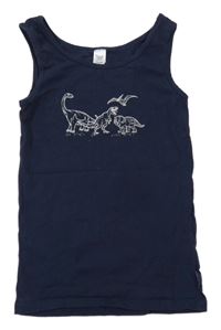 Tmavomodré tílko s dinosaury YIGGA