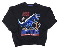Nové - černá mikina s dinosaurem z překlápěcích flitrů F&F