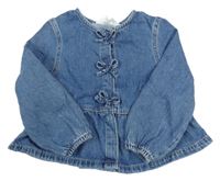 Modrá riflová bunda s mašlemi H&M