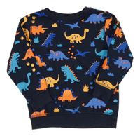 Tmavomodrá mikina s dinosaury George