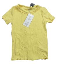 Žluté žebrované tričko F&F