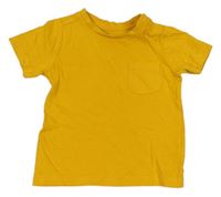 Hořčicové tričko s kapsičkou Mothercare