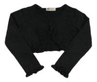 Černé třpytivé svetrové bolerko s kanýry H&M