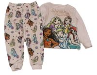 Světlerůžové plyšové pyžamo s Disney princeznami zn. George