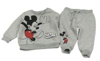 2set - Šedá melírovaná mikina s Mickeym + tepláky Primark