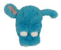 Azurová chlupatá kabelka - králík