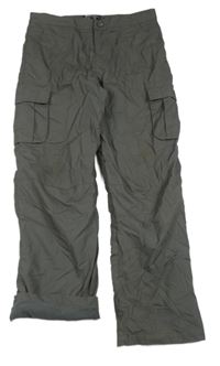 Tmavošedé šusťákové zateplené funkční cargo kalhoty Mountain Warehouse