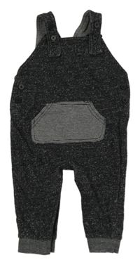 Černé melírované laclové tepláky s pruhovanou kapsou George