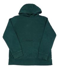 Tmavozelená mikina s nápisem a kapucí George