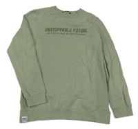 Zelenošedá mikina s nápisem George